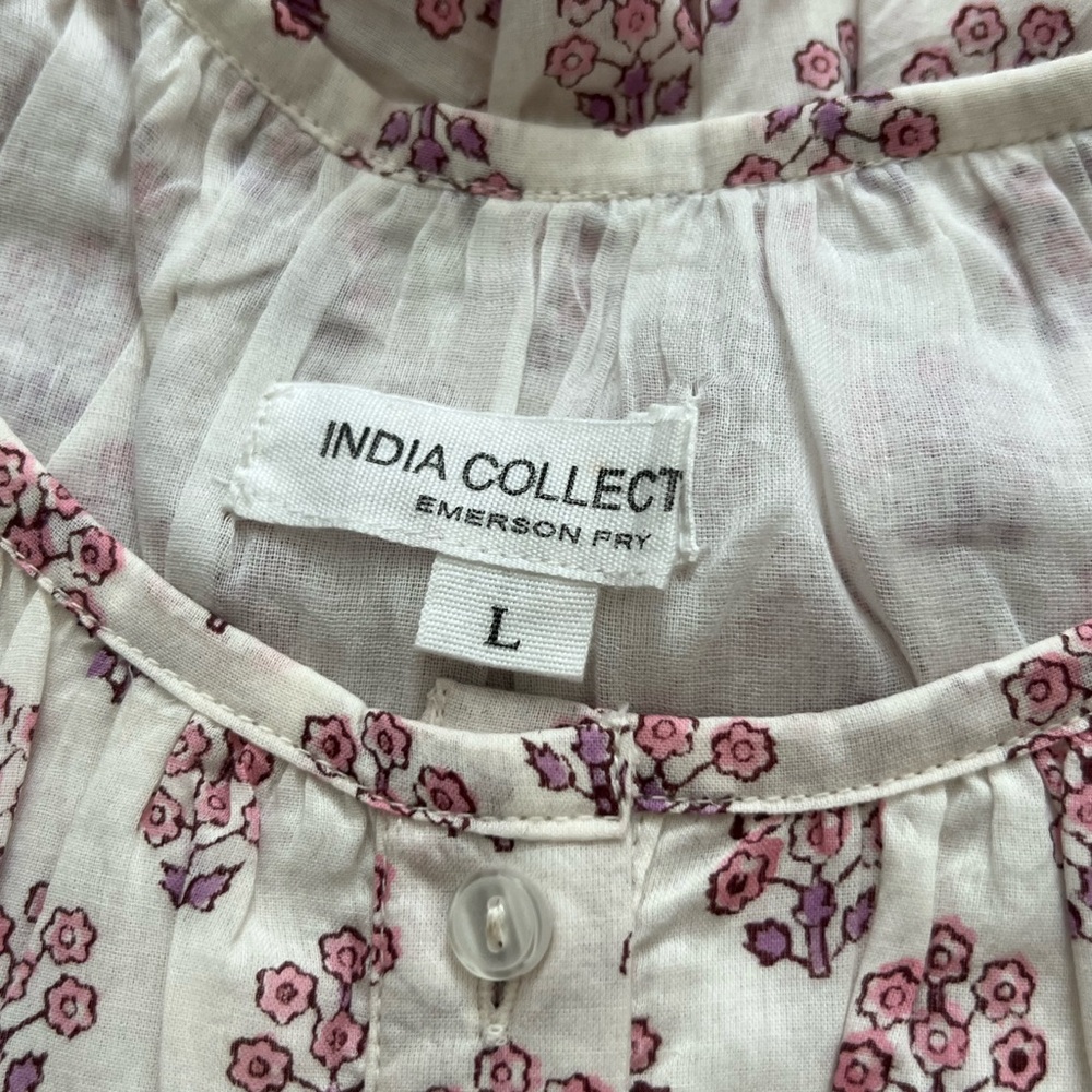 Emerson Fry Pink Floral Peasant Blouse - Picture 6 of 6